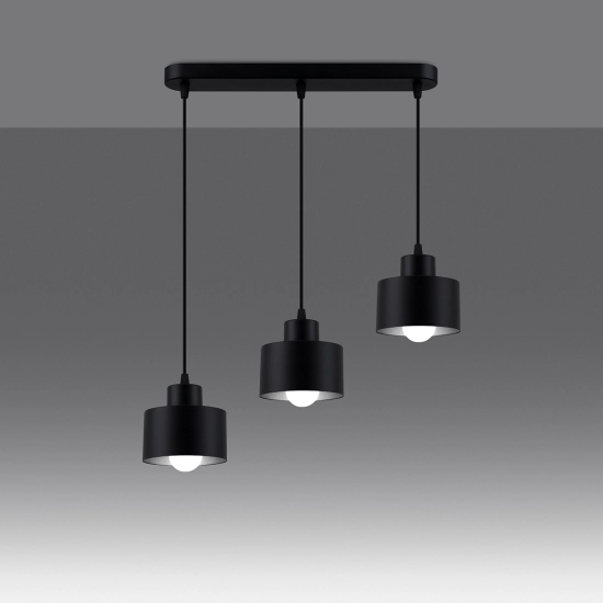 Lampa wisząca SAVAR 3 czarna SL.1133 SOLLUX LIGHTING