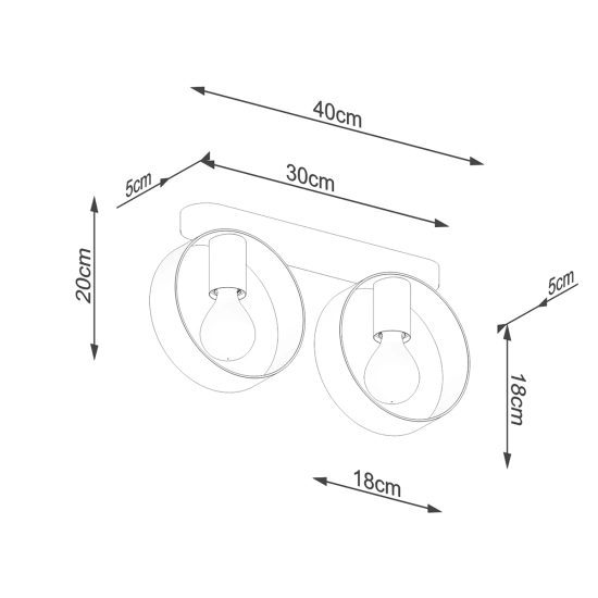 Plafon TITRAN 2 biały SL.1135 SOLLUX LIGHTING