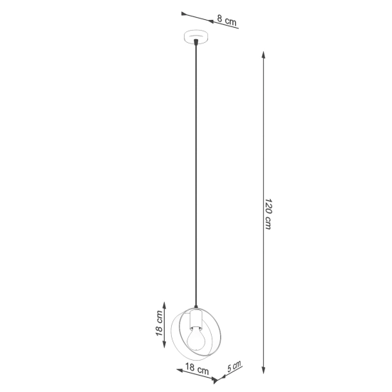 Lampa wisząca TITRAN 1 biała SL.1137 SOLLUX LIGHTING