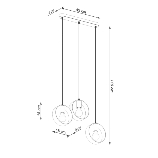 Lampa wisząca TITRAN 3 biała SL.1138 SOLLUX LIGHTING