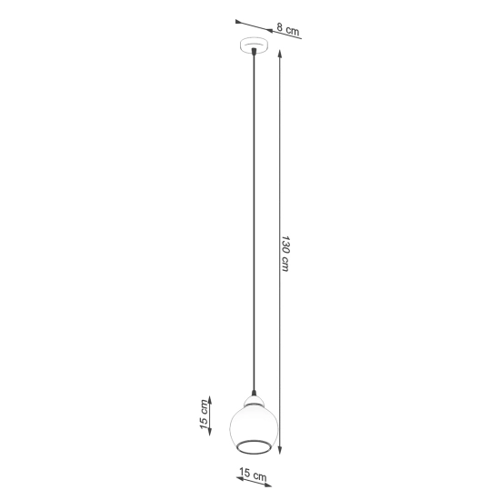 Lampa wisząca ALINO 1 czarna SL.1141 SOLLUX LIGHTING