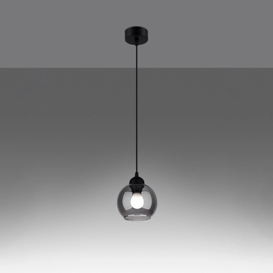 Lampa wisząca ALINO 1 czarna SL.1141 SOLLUX LIGHTING