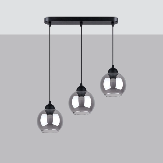 Lampa wisząca ALINO 3 czarna SL.1142 SOLLUX LIGHTING