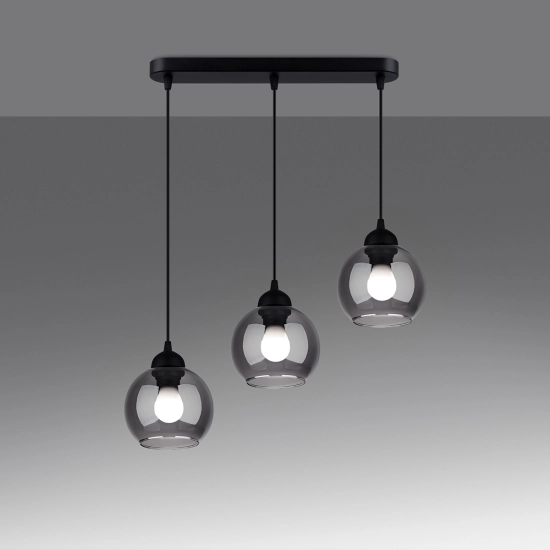 Lampa wisząca ALINO 3 czarna SL.1142 SOLLUX LIGHTING