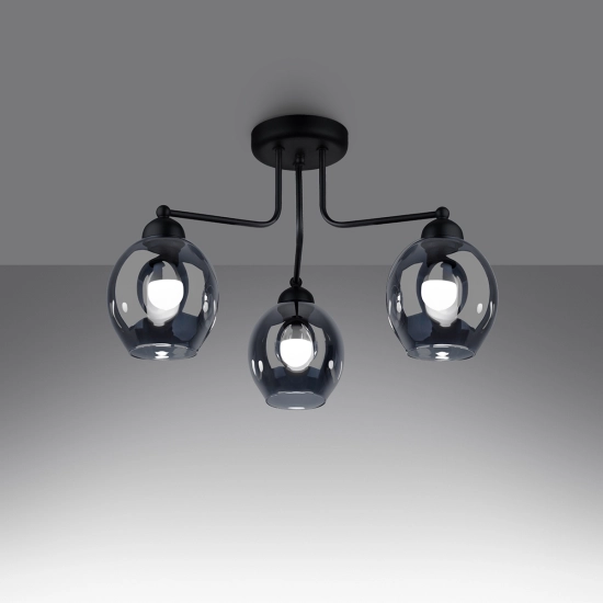 Żyrandol FILLAN 3 czarny SL.1144 SOLLUX LIGHTING