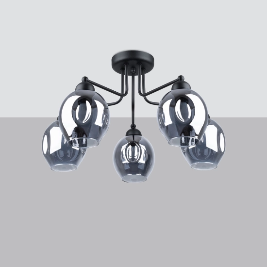 Żyrandol FILLAN 5 czarny SL.1145 SOLLUX LIGHTING