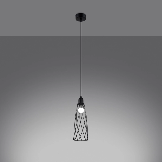 Lampa wisząca SUBA 1 czarna SL.1165 SOLLUX LIGHTING