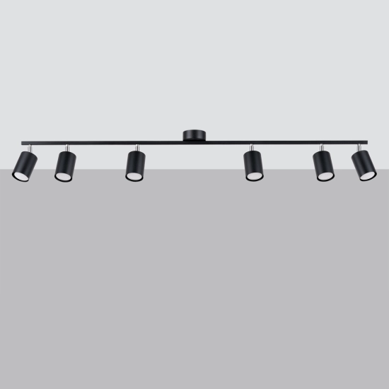 Plafon LEMMI 6L czarny SL.1169 SOLLUX LIGHTING