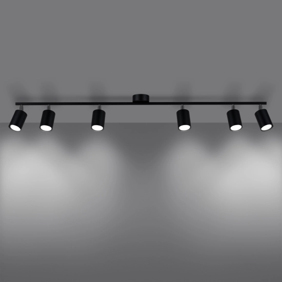 Plafon LEMMI 6L czarny SL.1169 SOLLUX LIGHTING