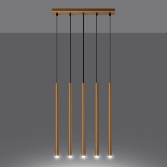 Lampa wisząca PASTELO 5L złota SL.1173 SOLLUX LIGHTING