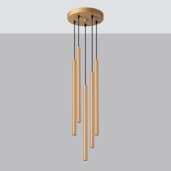 Lampa wisząca PASTELO 5P złota SL.1174 SOLLUX LIGHTING