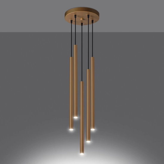 Lampa wisząca PASTELO 5P złota SL.1174 SOLLUX LIGHTING
