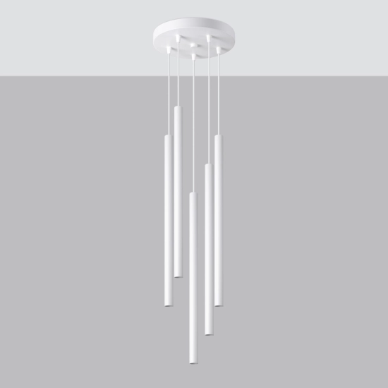 Lampa wisząca PASTELO 5P biała SL.1175 SOLLUX LIGHTING