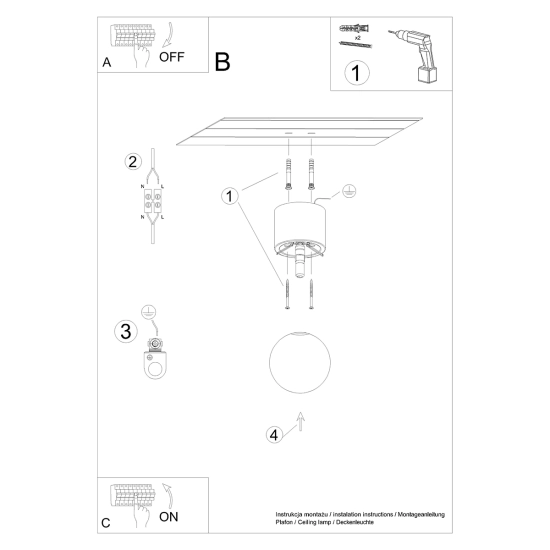 Plafon BOOMO 8 SL.1190 SOLLUX LIGHTING