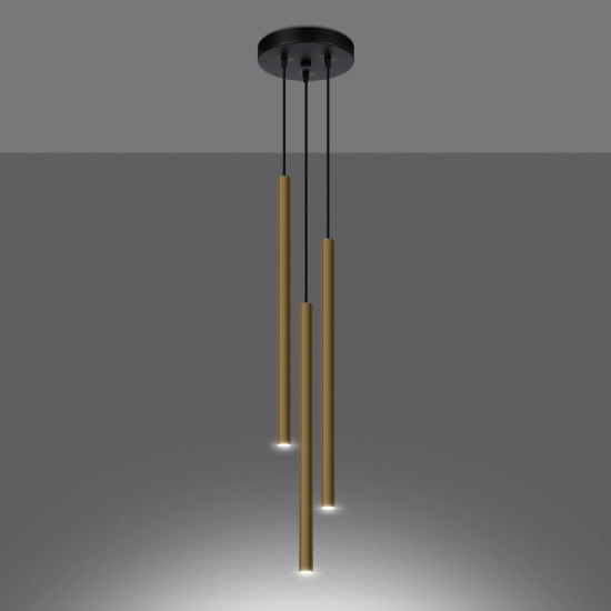 Lampa Wisząca PASTELO 3P złoty połysk SL.1197 SOLLUX LIGHTING