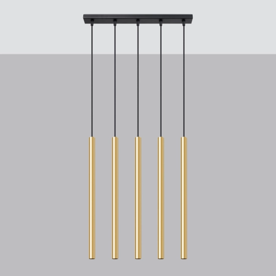 Lampa Wisząca PASTELO 5L złoty połysk SL.1198 SOLLUX LIGHTING