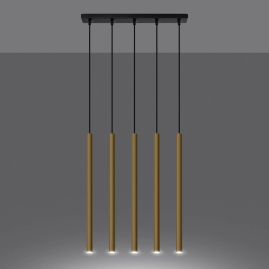 Lampa Wisząca PASTELO 5L złoty połysk SL.1198 SOLLUX LIGHTING