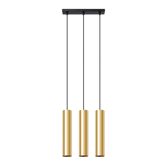 Lampa Wisząca LAGOS 3 złoty połysk SL.1201 SOLLUX LIGHTING