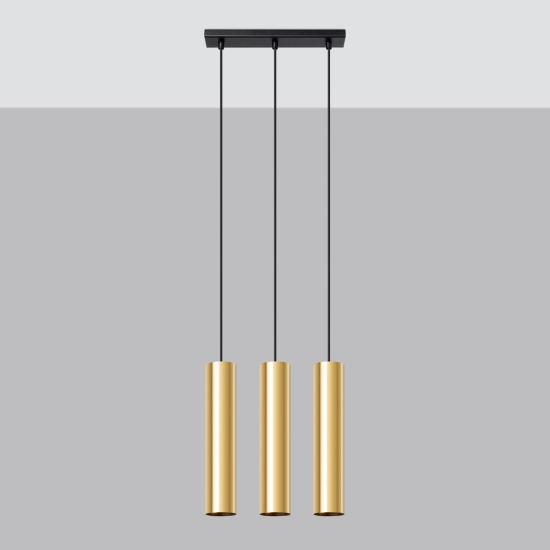 Lampa Wisząca LAGOS 3 złoty połysk SL.1201 SOLLUX LIGHTING