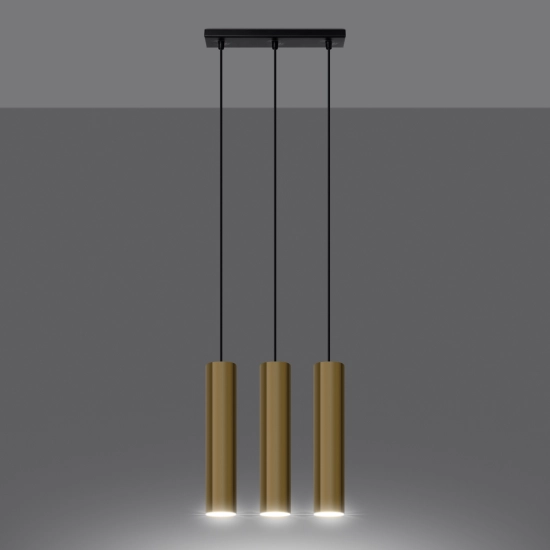 Lampa Wisząca LAGOS 3 złoty połysk SL.1201 SOLLUX LIGHTING