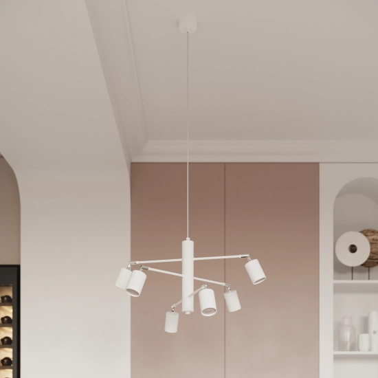 Żyrandol LEMMI 6 biały SL.1206 SOLLUX LIGHTING