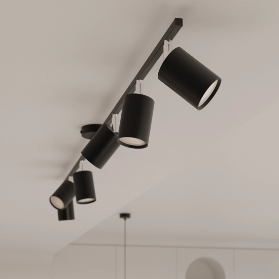 Żyrandol LEMMI 6 czarny SL.1207 SOLLUX LIGHTING