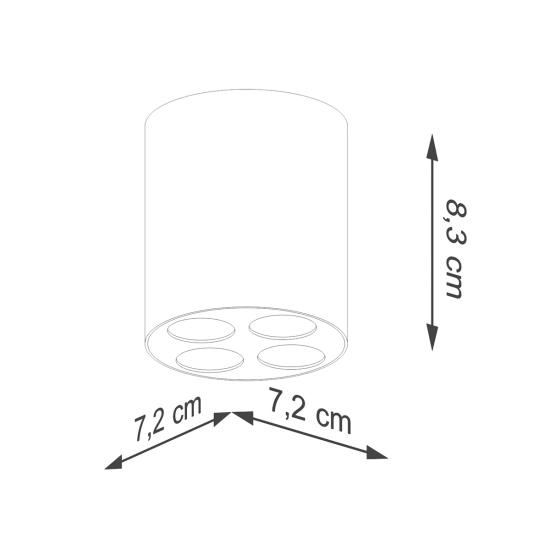 Plafon ZOE czarny LED SL.1210 SOLLUX LIGHTING