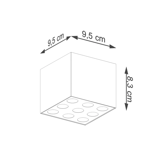 Plafon OZZY czarny LED SL.1211 SOLLUX LIGHTING