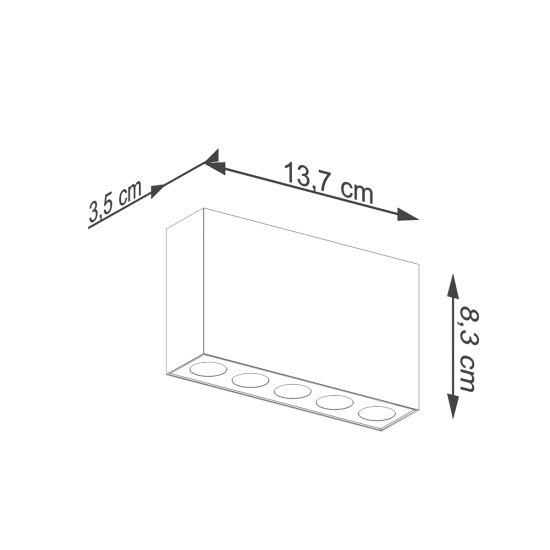 Plafon SOLE czarny LED SL.1212 SOLLUX LIGHTING