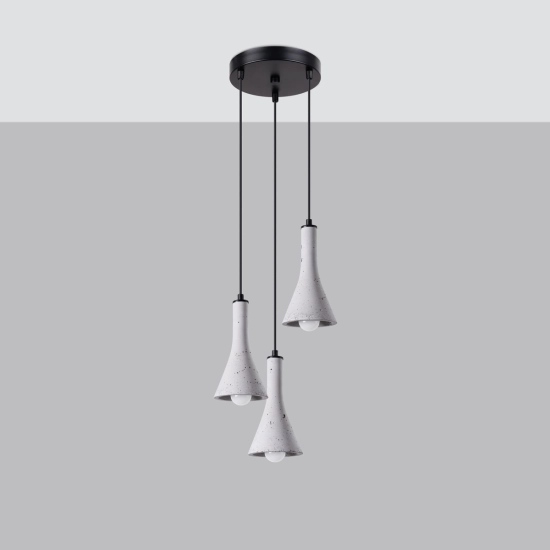 Lampa wisząca REA 3P beton SL.1226 SOLLUX LIGHTING