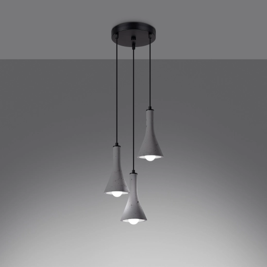Lampa wisząca REA 3P beton SL.1226 SOLLUX LIGHTING