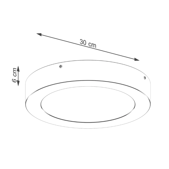Plafon ONYX 30 biały LED 3000K SL.1243 SOLLUX LIGHTING