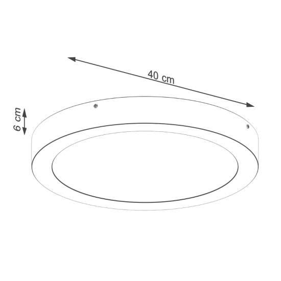 Plafon ONYX 40 biały LED 3000K SL.1245 SOLLUX LIGHTING