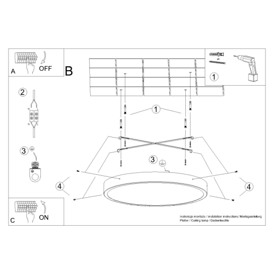 Plafon ONYX 40 biały LED 3000K SL.1245 SOLLUX LIGHTING