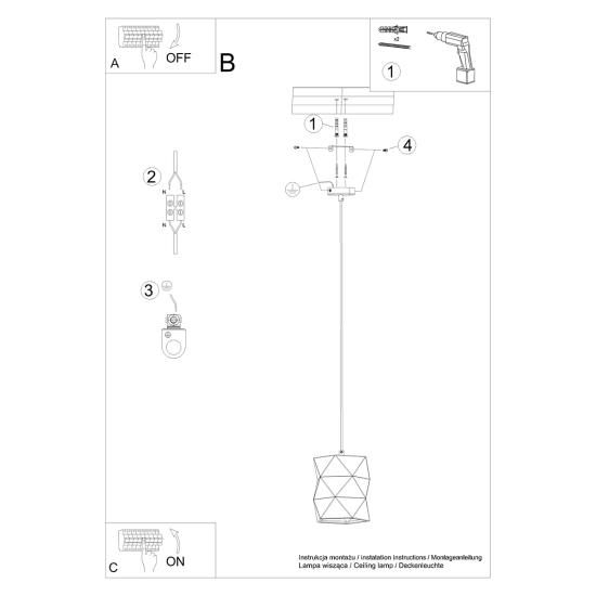 Lampa wisząca ceramiczna GOBI SL.1250 SOLLUX LIGHTING