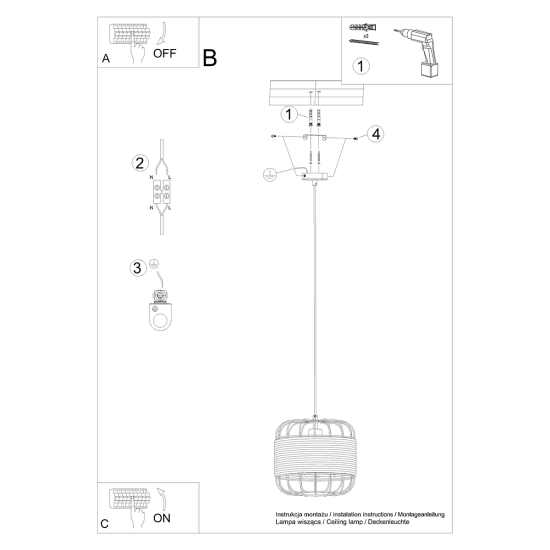 Lampa wisząca FOST SL.1252 SOLLUX LIGHTING