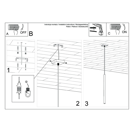 Lampa wisząca PASTELO 1 drewno SL.1266 SOLLUX LIGHTING