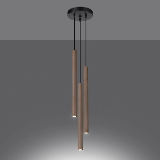 Lampa wisząca PASTELO 3P drewno SL.1268 SOLLUX LIGHTING