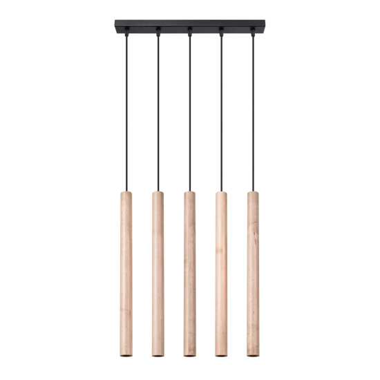 Lampa wisząca PASTELO 5L drewno SL.1269 SOLLUX LIGHTING
