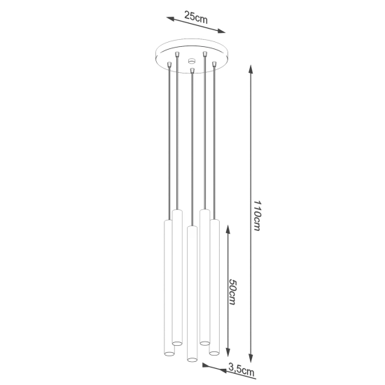 Lampa wisząca PASTELO 5P drewno SL.1270 SOLLUX LIGHTING