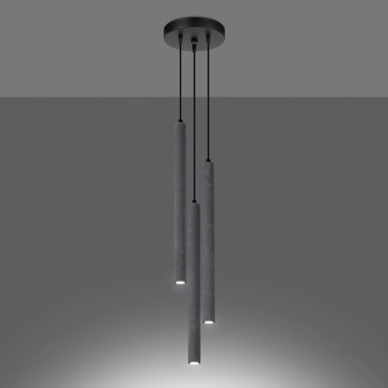 Lampa wisząca PASTELO 3P beton SL.1273 SOLLUX LIGHTING
