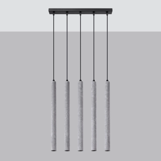 Lampa wisząca PASTELO 5L beton SL.1274 SOLLUX LIGHTING