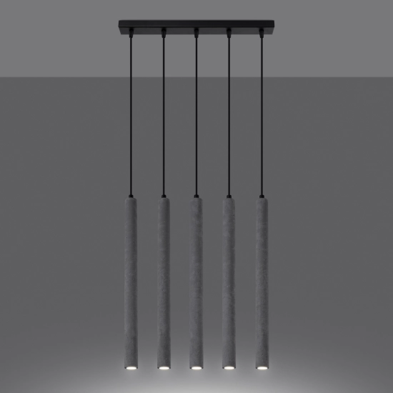 Lampa wisząca PASTELO 5L beton SL.1274 SOLLUX LIGHTING