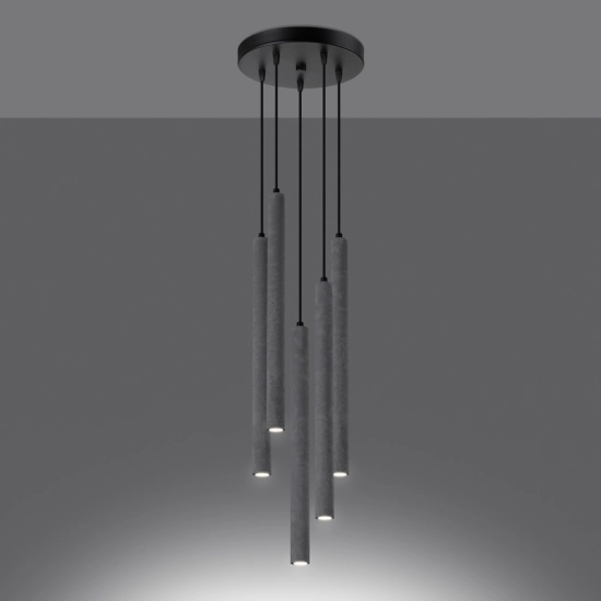 Lampa wisząca PASTELO 5P beton SL.1275 SOLLUX LIGHTING