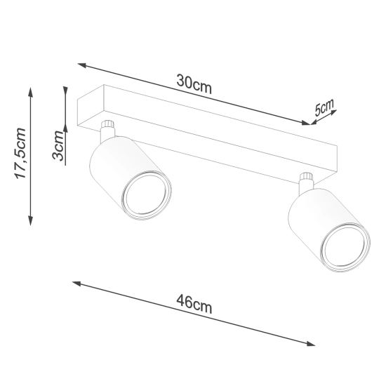 Plafon VERDO 2 biały SL.1286 SOLLUX LIGHTING