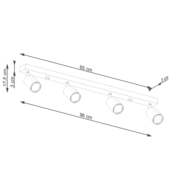 Plafon VERDO 4 biały SL.1289 SOLLUX LIGHTING