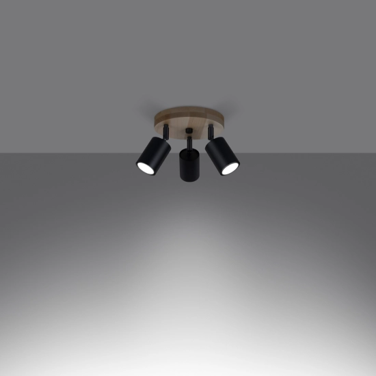 Plafon VERDO 3P czarny SL.1292 SOLLUX LIGHTING