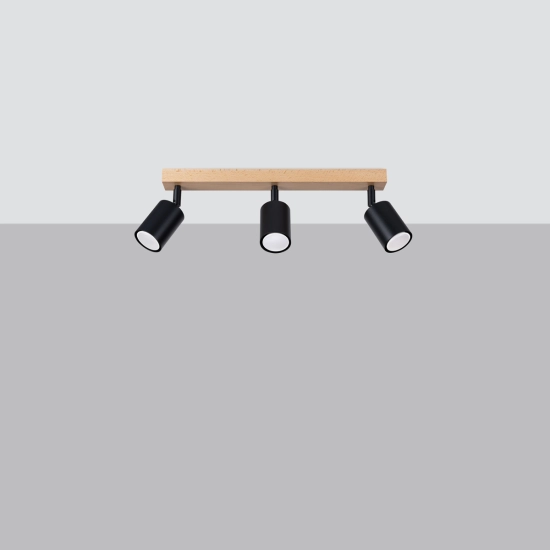 Plafon VERDO 3L czarny SL.1293 SOLLUX LIGHTING