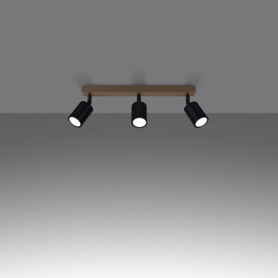 Plafon VERDO 3L czarny SL.1293 SOLLUX LIGHTING