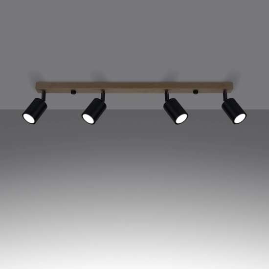 Plafon VERDO 4 czarny SL.1294 SOLLUX LIGHTING